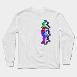 Rainbow Tai Chi Script Long Sleeve T-Shirt